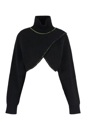 Ribbed turtleneck sweater-0